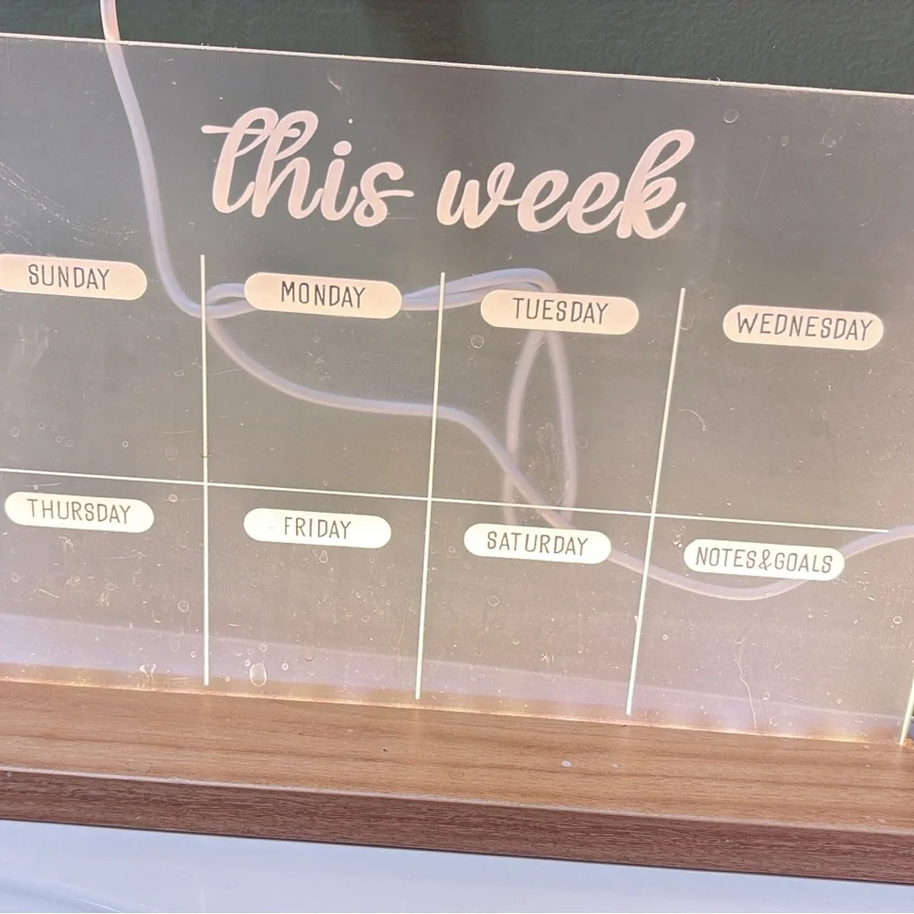 Weekly Planner Acrylic Board
